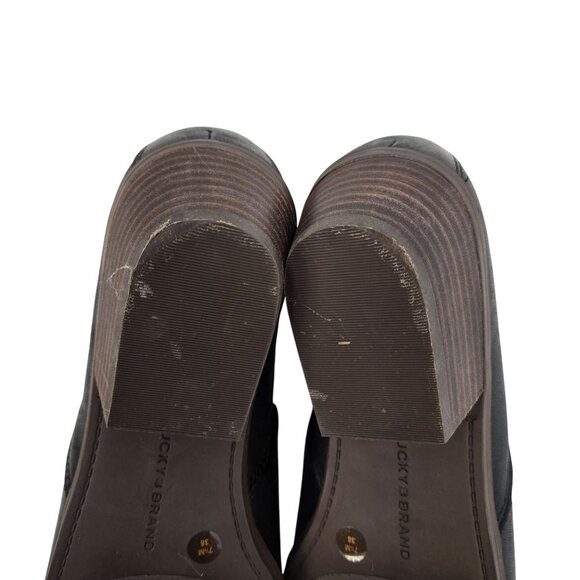 Lucky Brand Morriah Leather Slip On Heeled Loafer Shoes Size 7.5 - Picture 8 of 8